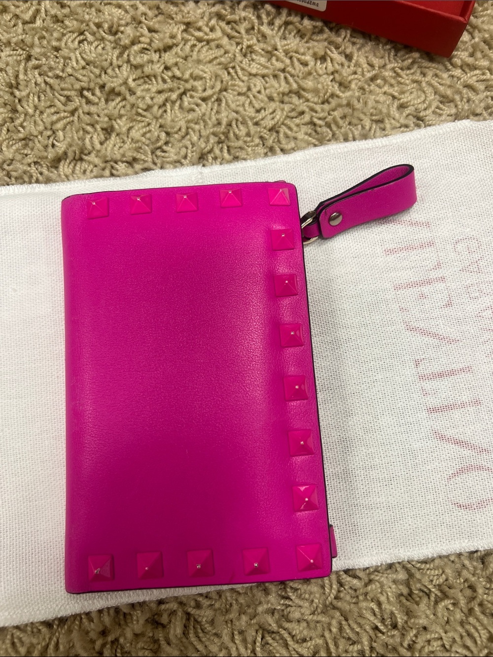 Valentino see hot pink Studded Wallet